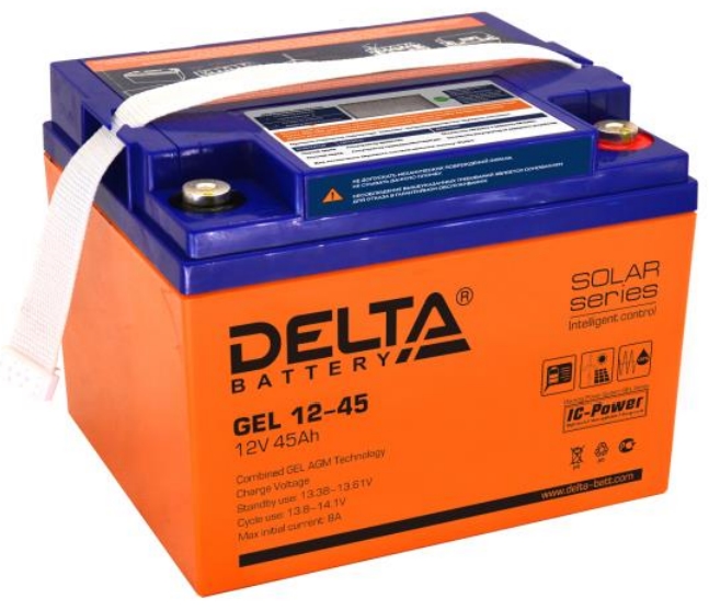 Аккумулятор Delta GEL 12-45 12В/45Ач